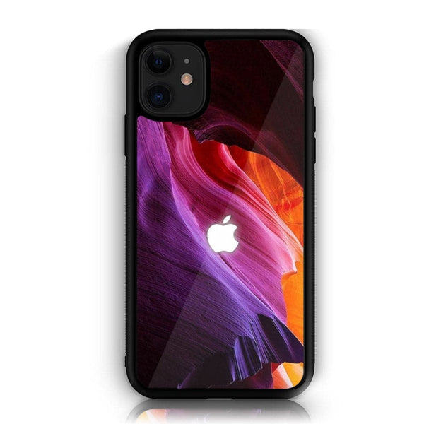 iPhone 11 Apple Logo Design 6  Premium Printed Glass soft Bumper shock Proof Case CS-18268 CS-26756