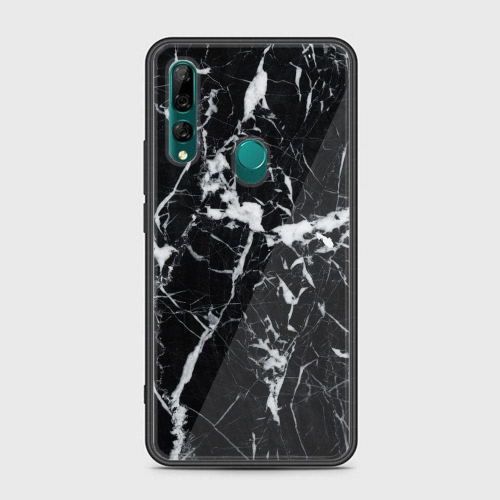 Huawei Y9 Prime (2019) - Black  Marble Series - Premium Printed Glass soft Bumper shock Proof Case
