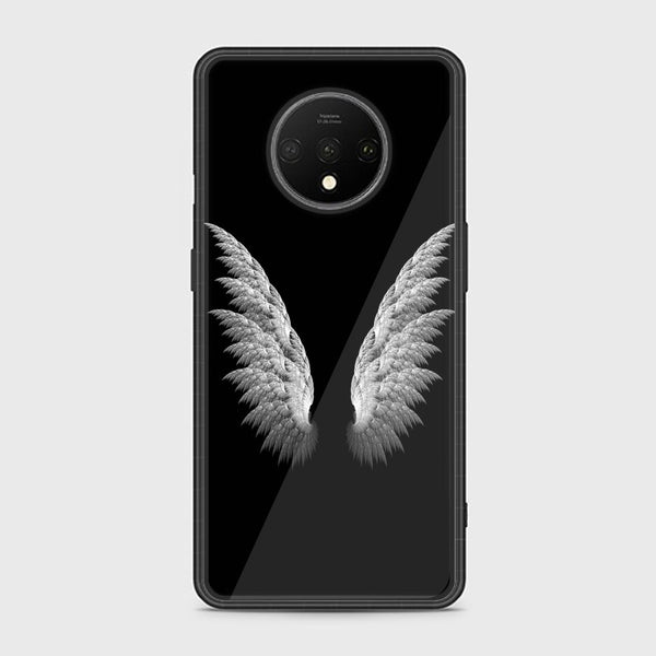 OnePlus 7T- Angel Wings Design 6 - Premium Printed Glass soft Bumper shock Proof Case  CS-36372