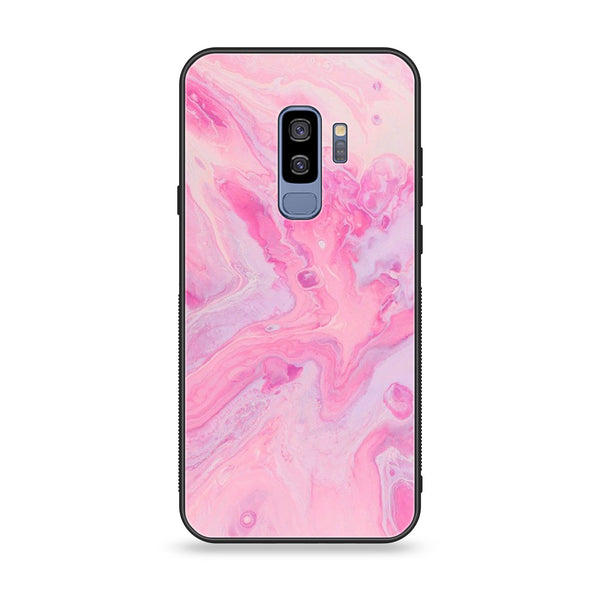 Samsung Galaxy S9 Plus - Pink Marble Design 6 - Premium Printed Glass soft Bumper shock Proof Case CS-13655