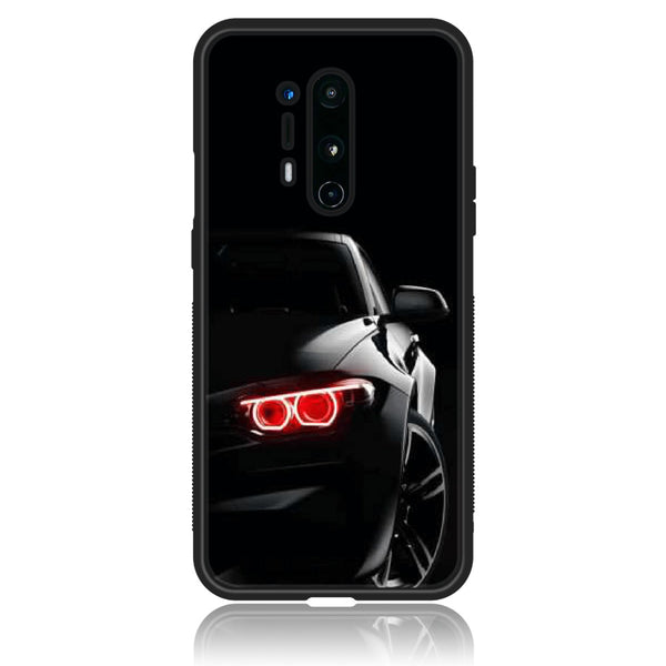 OnePlus 8 Pro - Black Art Design 6- Premium Printed Glass soft Bumper shock Proof Case CS-10758