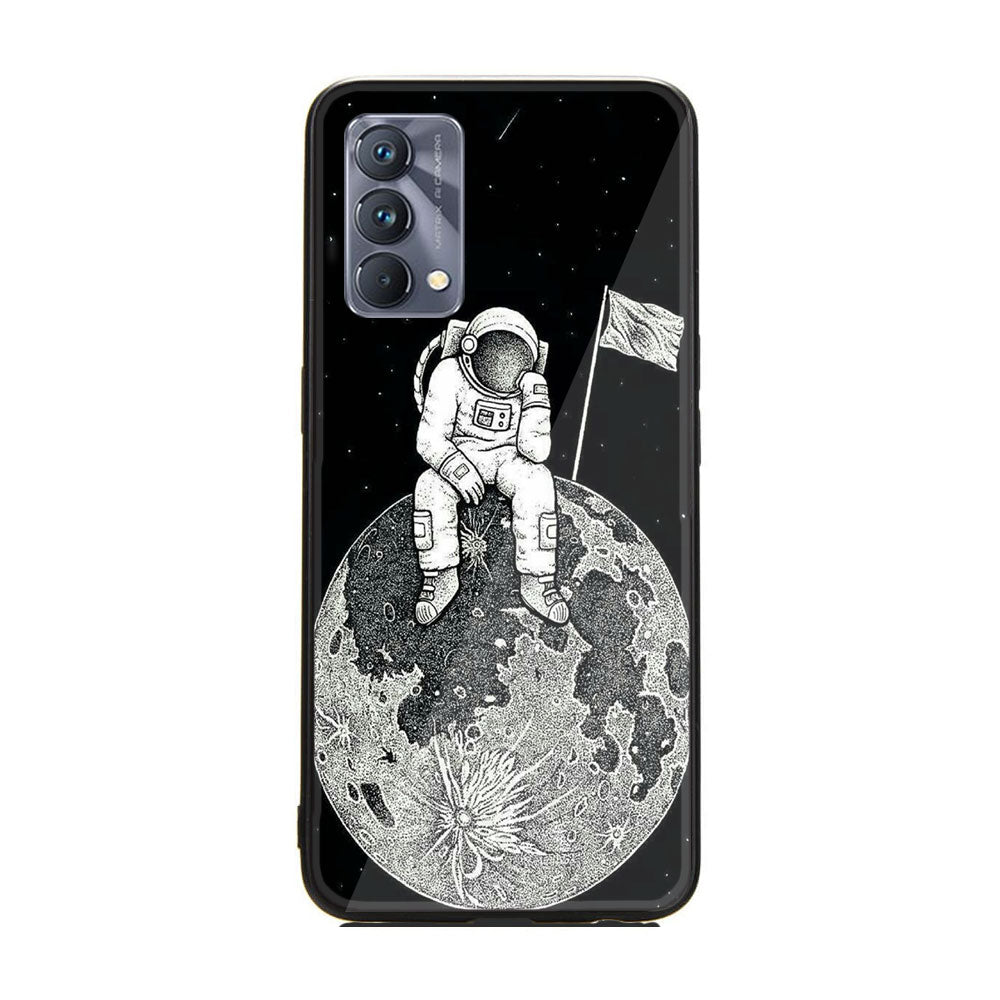 Realme GT Master Edition Space Astronaut Series  Premium Printed Glass soft Bumper shock Proof Case