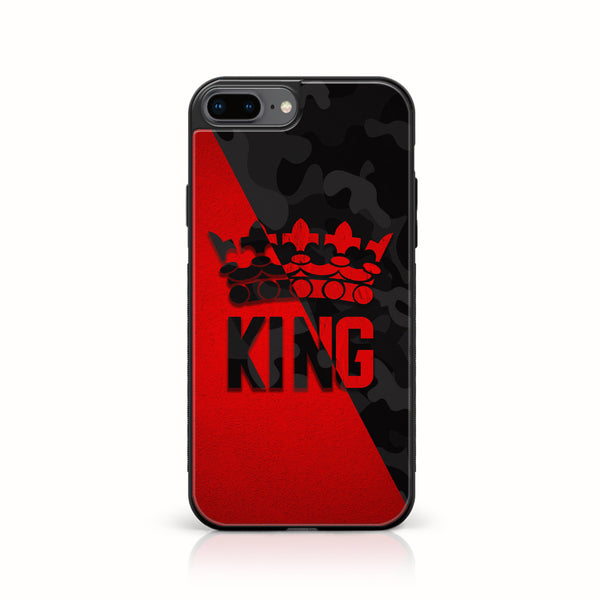 iPhone 7Plus   - King Series V 2.0   Design 6 - Premium Printed Glass soft Bumper shock Proof Case CS-20151