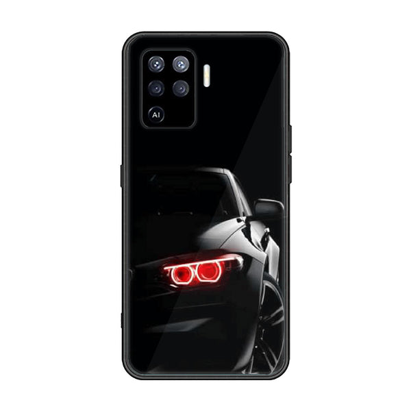 Oppo F19 Pro/  A94 4g/ Reno 5 - Black Art Series Design 6 - Premium Printed Glass soft Bumper shock Proof Case CS-24845