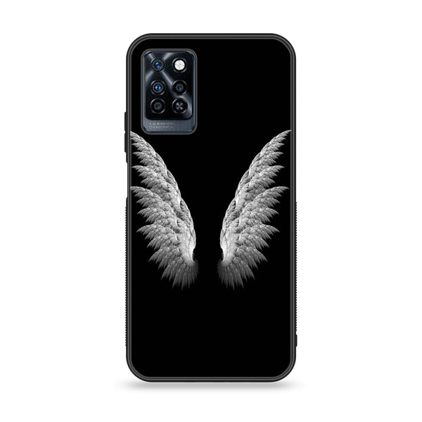 Infinix Note 10 Pro Angel Wings Design 6  Premium Printed Glass soft Bumper shock Proof Case CS-38712