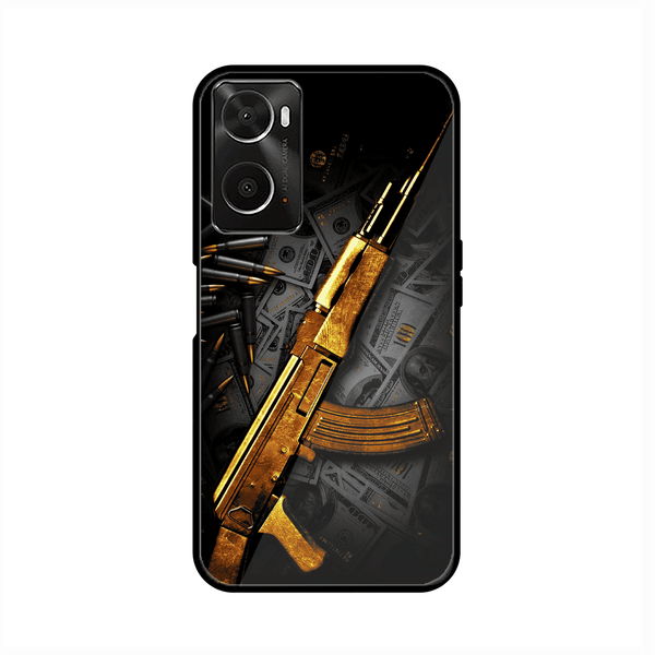 oppo A96/A76/A36 - Dollar Design 6 - Premium Printed Glass soft Bumper shock Proof Case CS-38948 CS-38415 CS-38948
