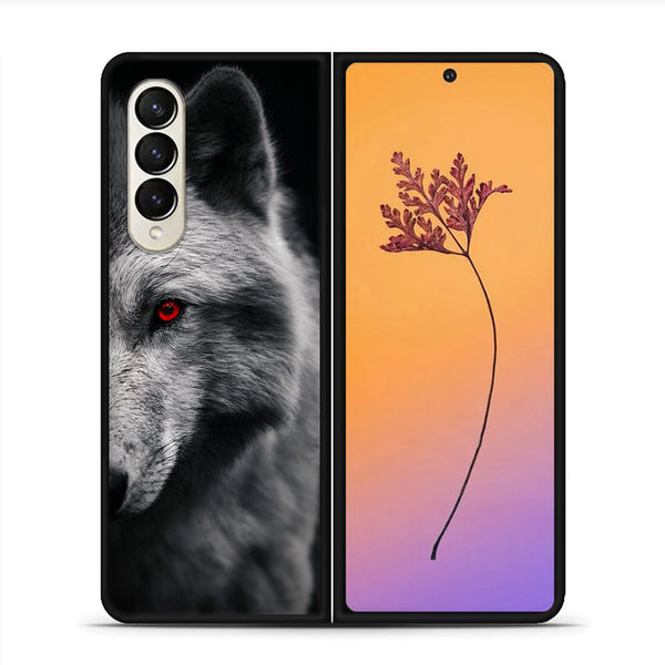 Samsung Galaxy Z Fold 4 Wolf Series - Premium Metal Printed soft Bumper shock Proof Case