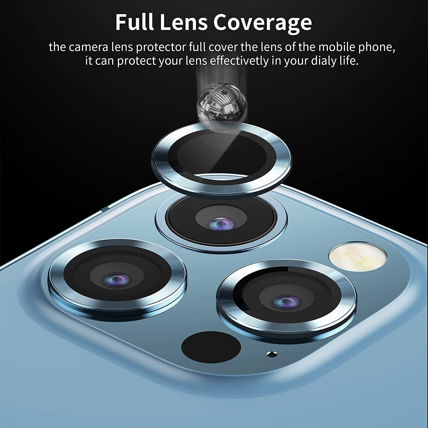 iPhone 11 Pro 11 Pro Max Metal Camera Lens Protector Glass in