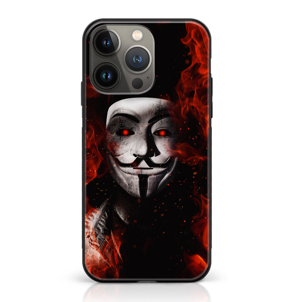 iPhone 12 Pro   - Anonymous 2.0   Series - Premium Printed Glass soft Bumper shock Proof Case