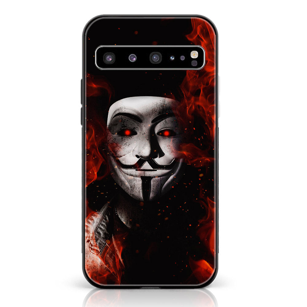 Samsung Galaxy S10 5G - Anonymous 2.0  Series - Premium Printed Glass soft Bumper shock Proof Case