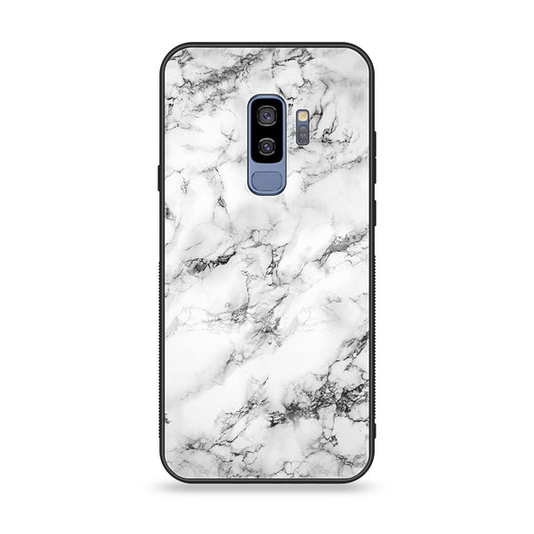 Samsung Galaxy S9 Plus - White Marble Design 7 - Premium Printed Glass soft Bumper shock Proof Case CS-13654