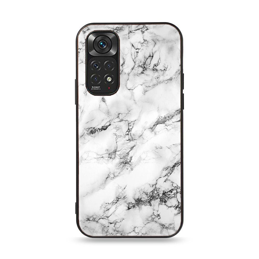 Xiaomi Redmi Note 11 Pro White Marble Series Premium Printed Glass soft Bumper shock Proof Case