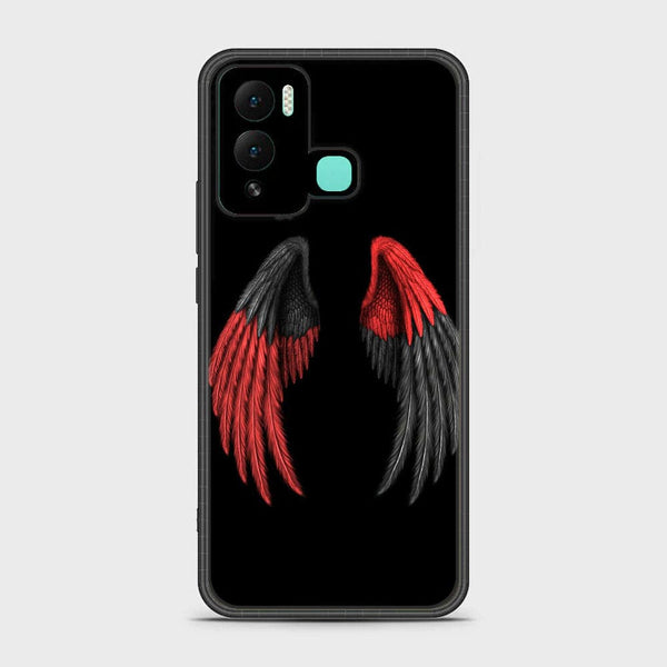 Infinix Hot 12 Play - Angel Wings Design 7 - Premium Metal Printed soft Bumper shock Proof Case CS-22214