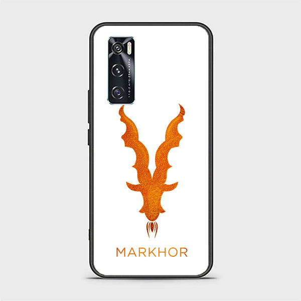 Vivo V20 SE Markhor Design 11 Premium Printed Glass soft Bumper shock Proof Case CS-28038