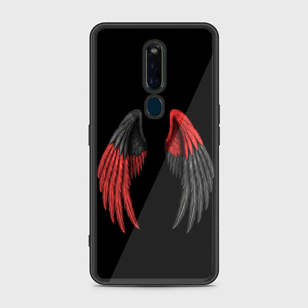 Oppo F11 Pro -  Angel Wings Design 7 - Premium Printed Glass soft Bumper shock Proof Case CS-24901