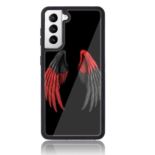 Galaxy S21 Plus - Angel Wing Design 7 - Premium Printed Glass soft Bumper shock Proof Case CS-23394