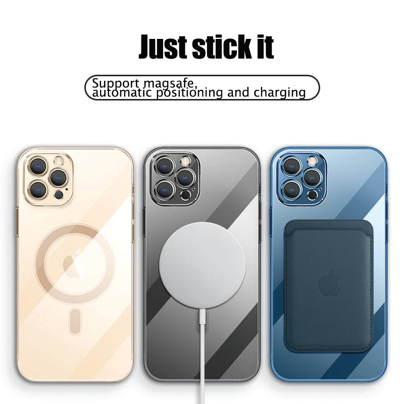 iPhone 13 Pro Max Luxury Plating MagSafe Supported Phone Case