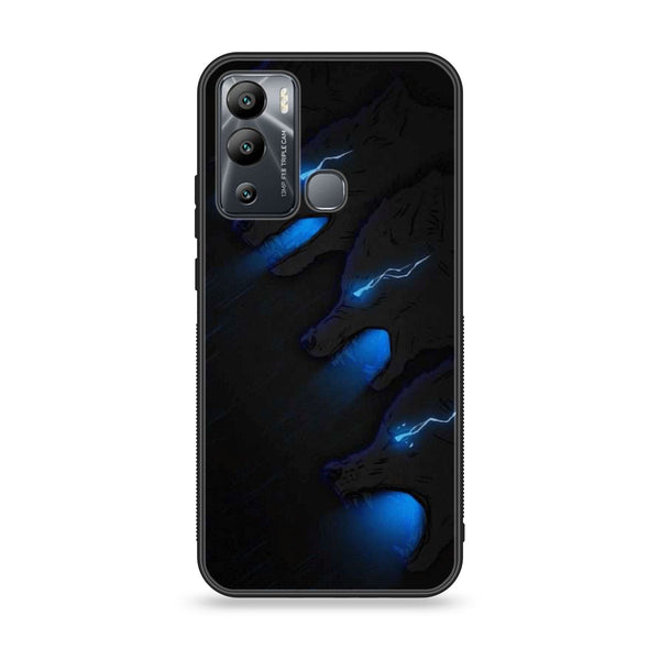 Infinix Hot 12i - Black Art Design 7 - Premium Printed Glass soft Bumper shock Proof Case CS-16308