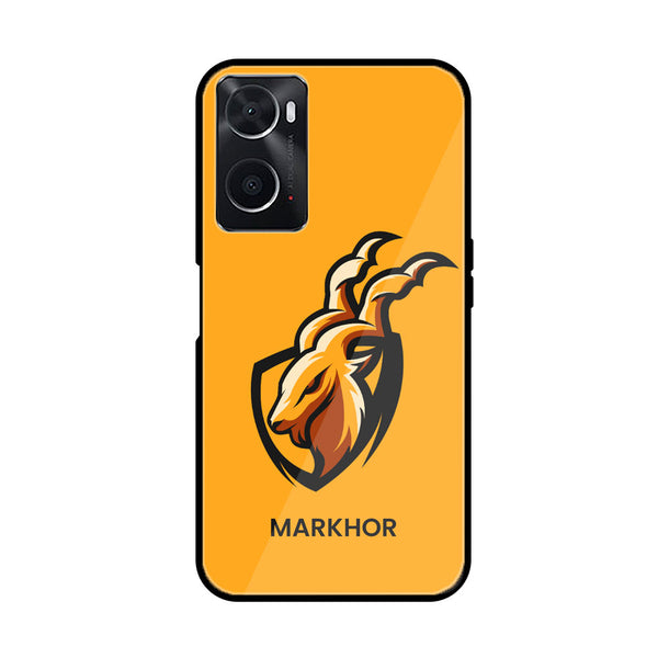 Oppo A96/A76/A36 Markhor Design 7  Premium Printed Glass soft Bumper shock Proof Case CS-17492