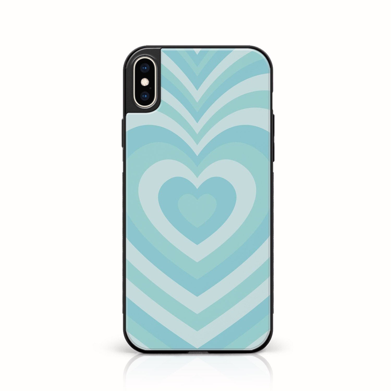 iPhone XS Max - Heart Beat Series - Premium Printed Glass soft Bumper shock Proof Case