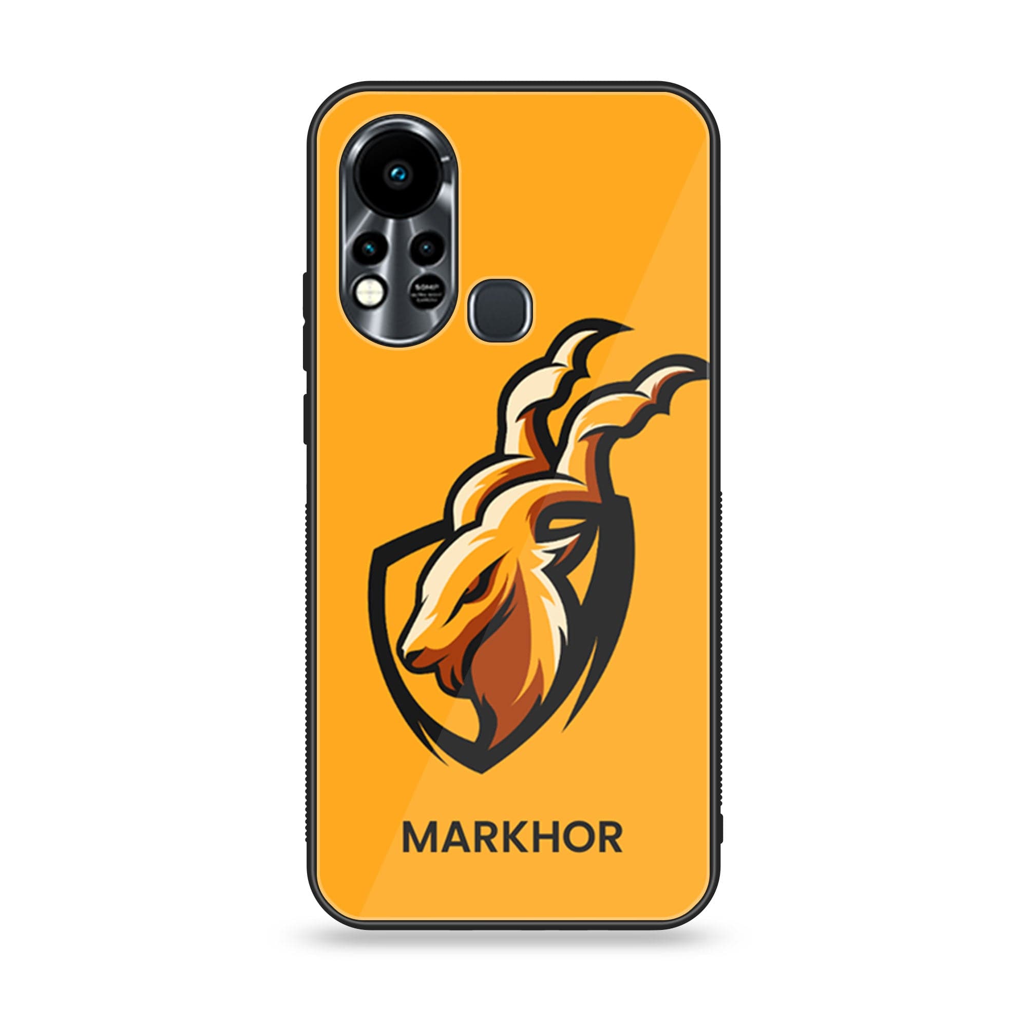 Infinix Hot 11S NFC   Markhor Series Premium Printed Glass soft Bumper shock Proof Case