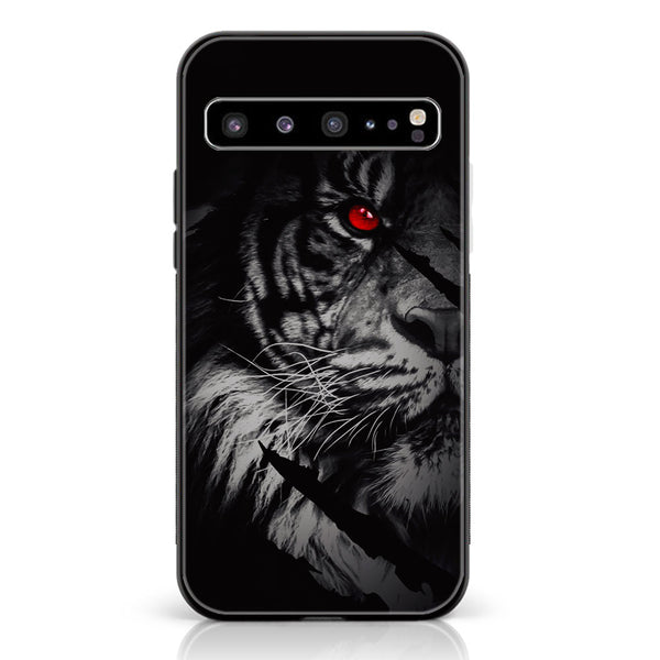 Samsung Galaxy S10 5G - Tiger Art Design 7 - Premium Printed Glass soft Bumper shock Proof Case CS-17063