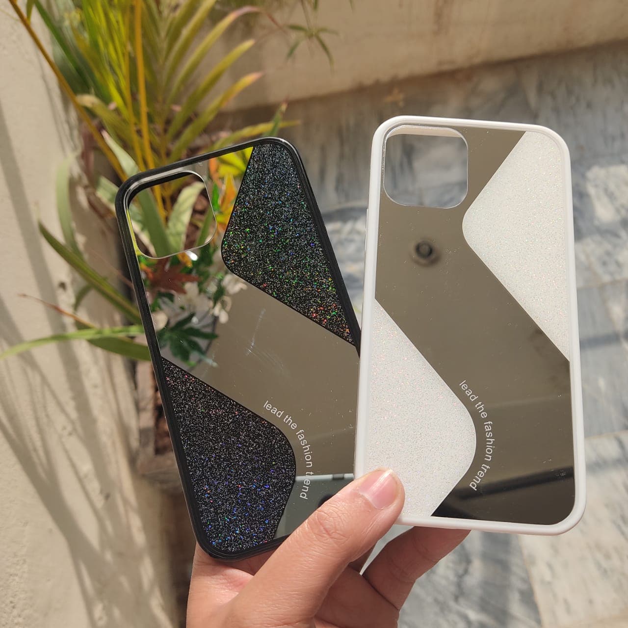 Fashion Glitter Mirror Glass Case For all iPhone Models
