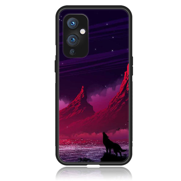 OnePlus 9 - Wolf Design 7 - Premium Printed Glass soft Bumper shock Proof Case CS-23907