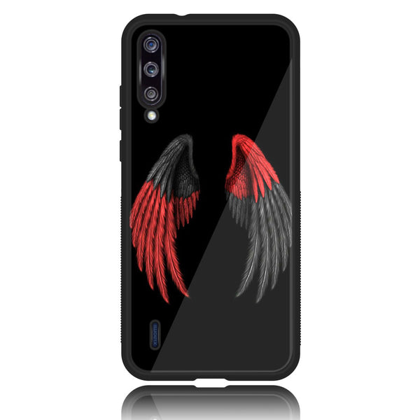 Xiaomi Mi A3 - Angel Wings Design 7  - Premium Printed Glass soft Bumper shock Proof Case  CS-33421