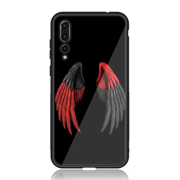 Huawei P20 Pro - Angel Wings Design 7 - Premium Printed Glass soft Bumper shock Proof Case CS-19919