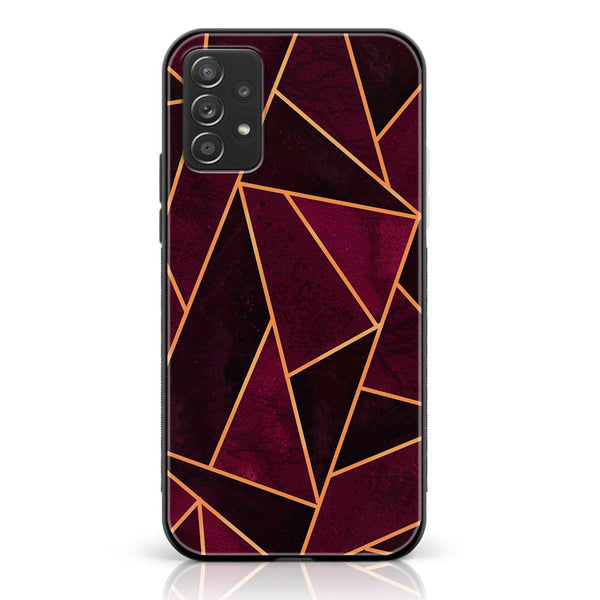 Samsung Galaxy A72 4G - Geometric Marble Design 7 - Premium Printed Glass soft Bumper shock Proof Case CS-19212