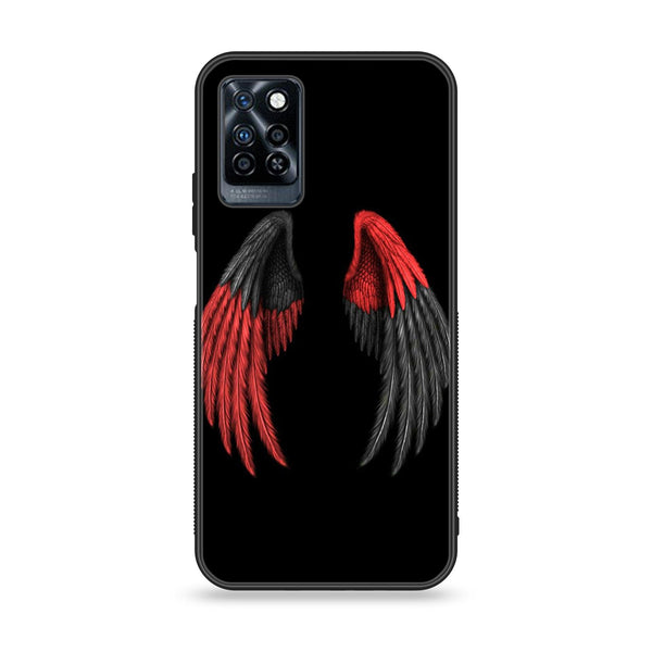 Infinix Note 10 Pro Angel Wings Design 7 Premium Printed Glass soft Bumper shock Proof Case CS-40561