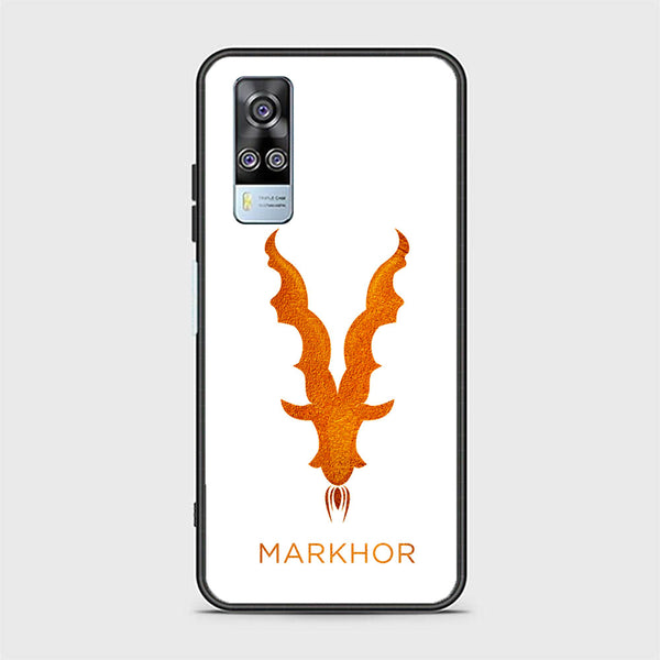 Vivo Y53s 4G Markhor Design 11   Premium Printed Glass soft Bumper shock Proof Case CS-27697