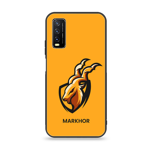 Vivo Y20 2021 Markhor Design 7 Premium Printed Glass soft Bumper shock Proof Case CS-20831