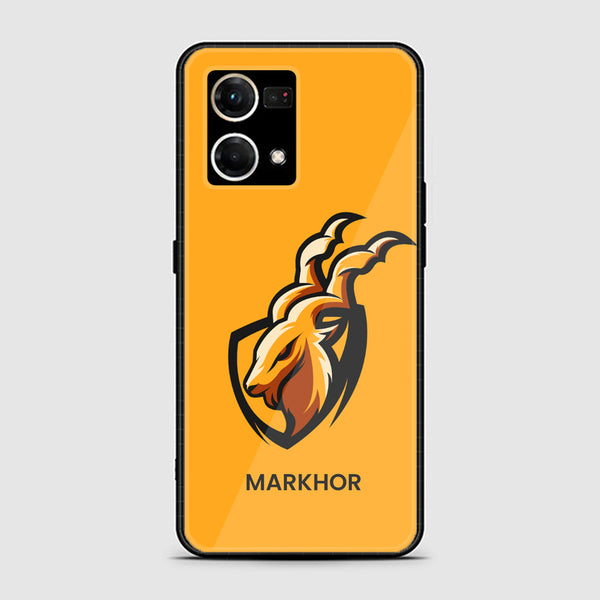 Oppo F21 Pro 4G/OPPO Reno 7 - Markhor Design 7 Premium Printed Glass soft Bumper shock Proof Case CS-21132