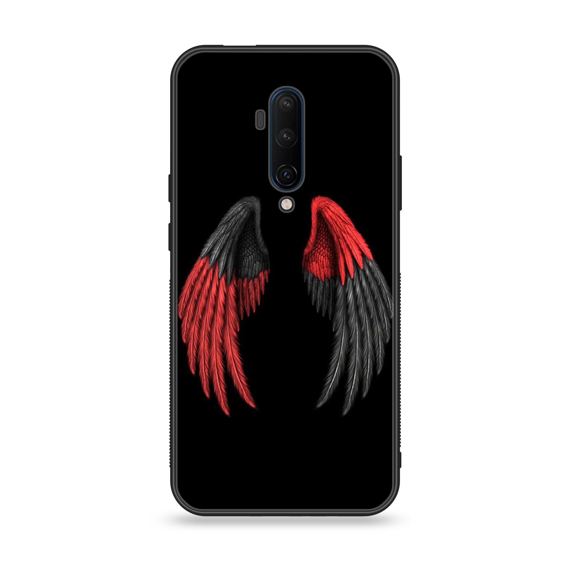 OnePlus 7T Pro - Angel Wings Series - Premium Printed Glass soft Bumper shock Proof Case