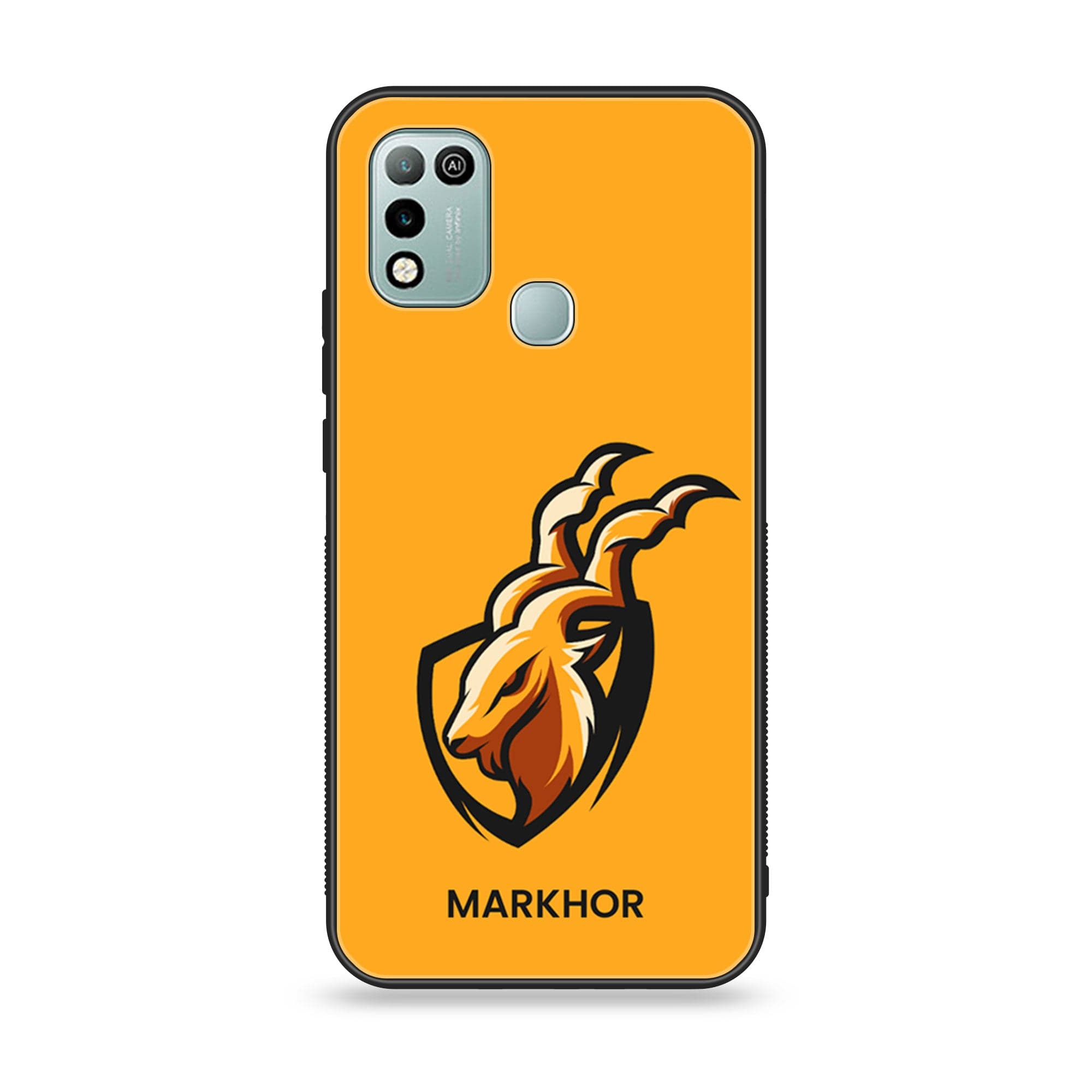 Infinix Hot 11 Play - Markhor Series - Premium Printed Glass soft Bumper shock Proof Case