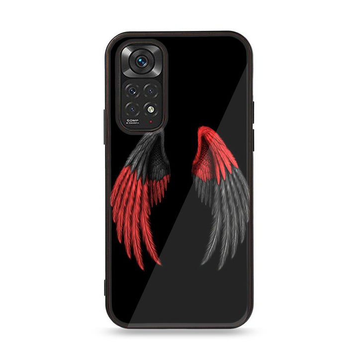 Xiaomi Redmi Note 11 4G/Note 11s - Angel Wings Design 7 - Premium Printed Glass soft Bumper shock Proof Case CS-41473