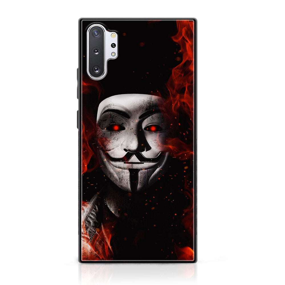 Samsung Galaxy Note 10 Plus - Anonymous 2.0  Series - Premium Printed Glass soft Bumper shock Proof Case