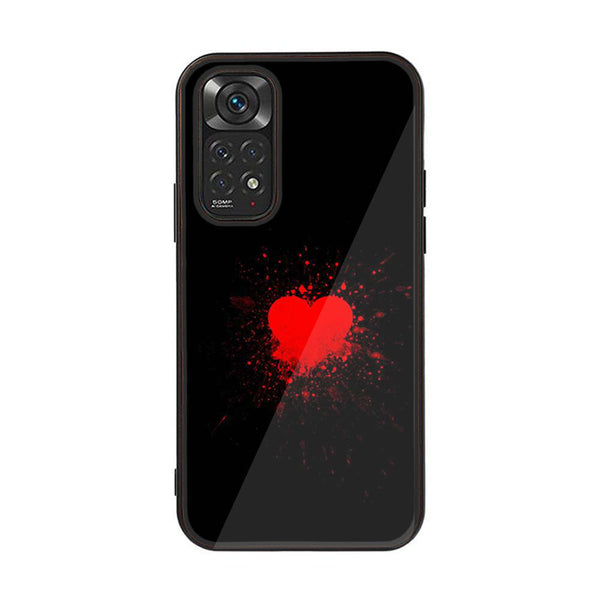 Xiaomi Redmi Note 11 Pro/Note 12 Pro Heart Design 7 Premium Printed Glass soft Bumper shock Proof Case CS-10009