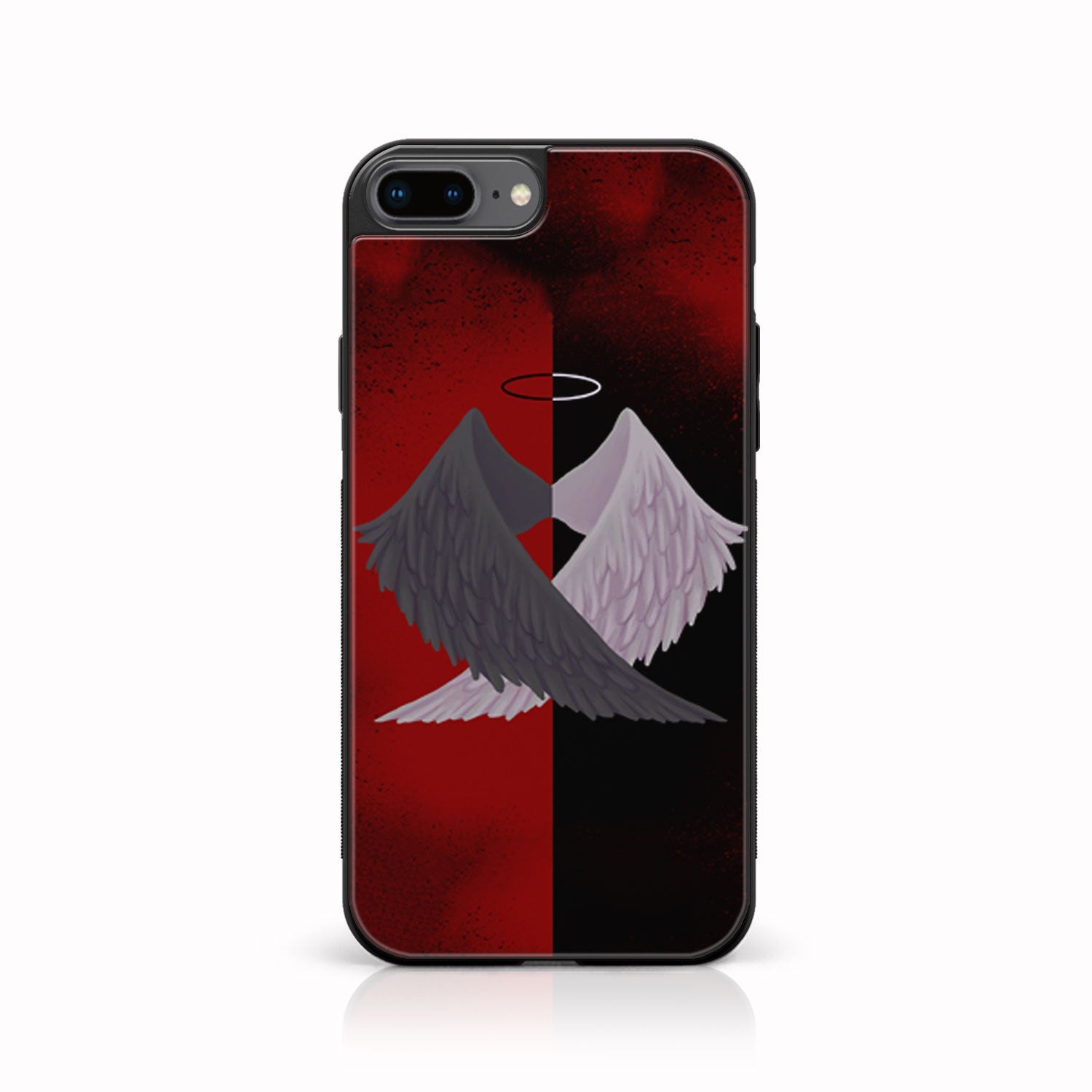 iPhone 8 Plus - Angel Wings 2.0  Series - Premium Printed Glass soft Bumper shock Proof Case