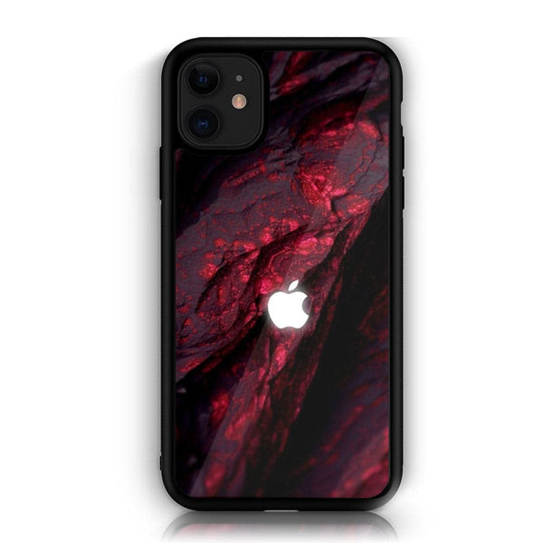 iPhone 11 Apple Logo Design 7  Premium Printed Glass soft Bumper shock Proof Case CS-26526  CS-26530