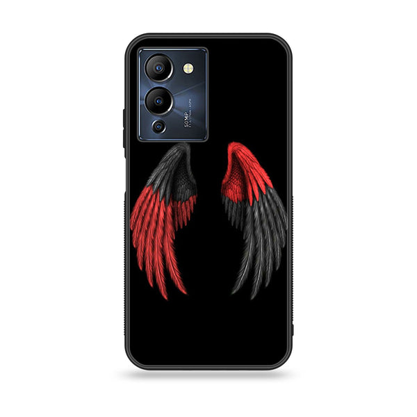 Infinix Note 12 G96 Angel Wings Design 7 Premium Printed Glass soft Bumper shock Proof Case