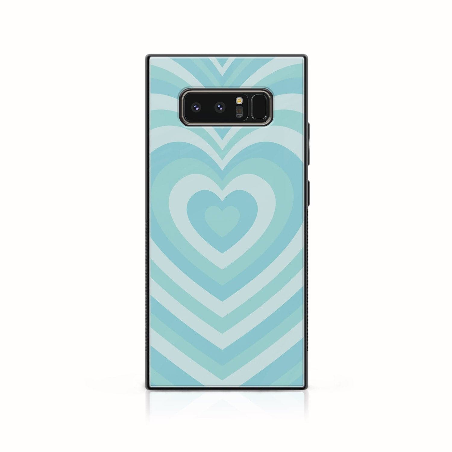 Galaxy Note 8 - Heart Beat Series - Premium Printed Glass soft Bumper shock Proof Case