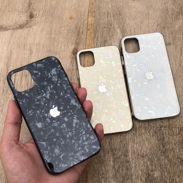 iPhone Marble Design Real Tempered Glass Case