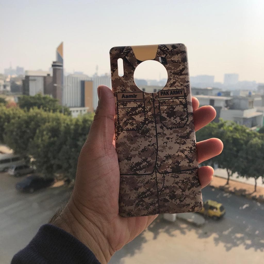 Huawei Mate 30 Pro Army Costume Case With Name Aamir CS-216
