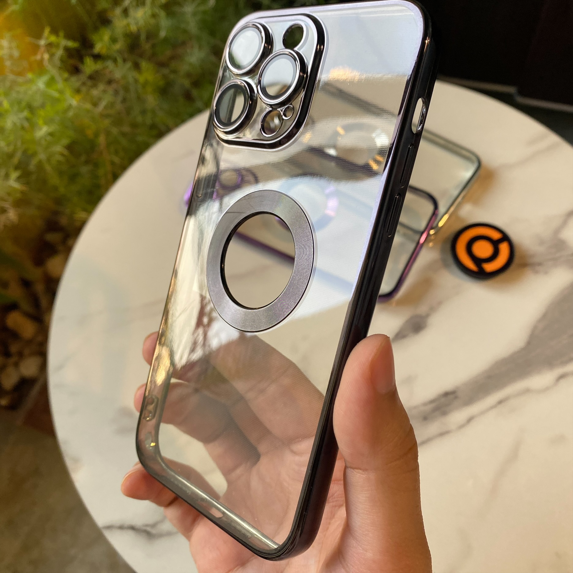 iPhone 14 Pro Luxurious 2.0 Version Transparent Plating iPhone Case
