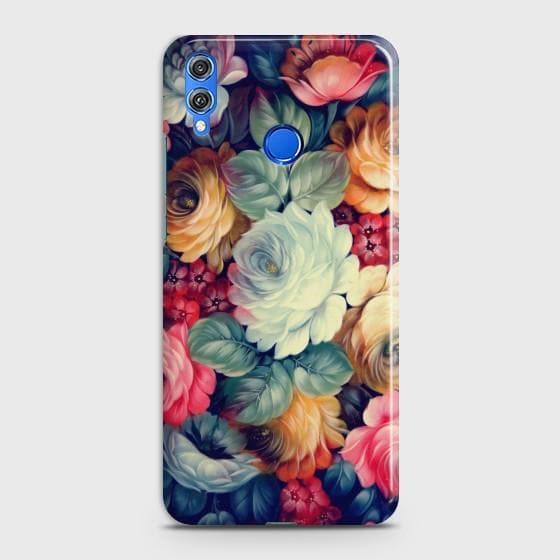 Huawei Honor 8C Vintage colorful Flowers Phone Case - Phonecase.PK