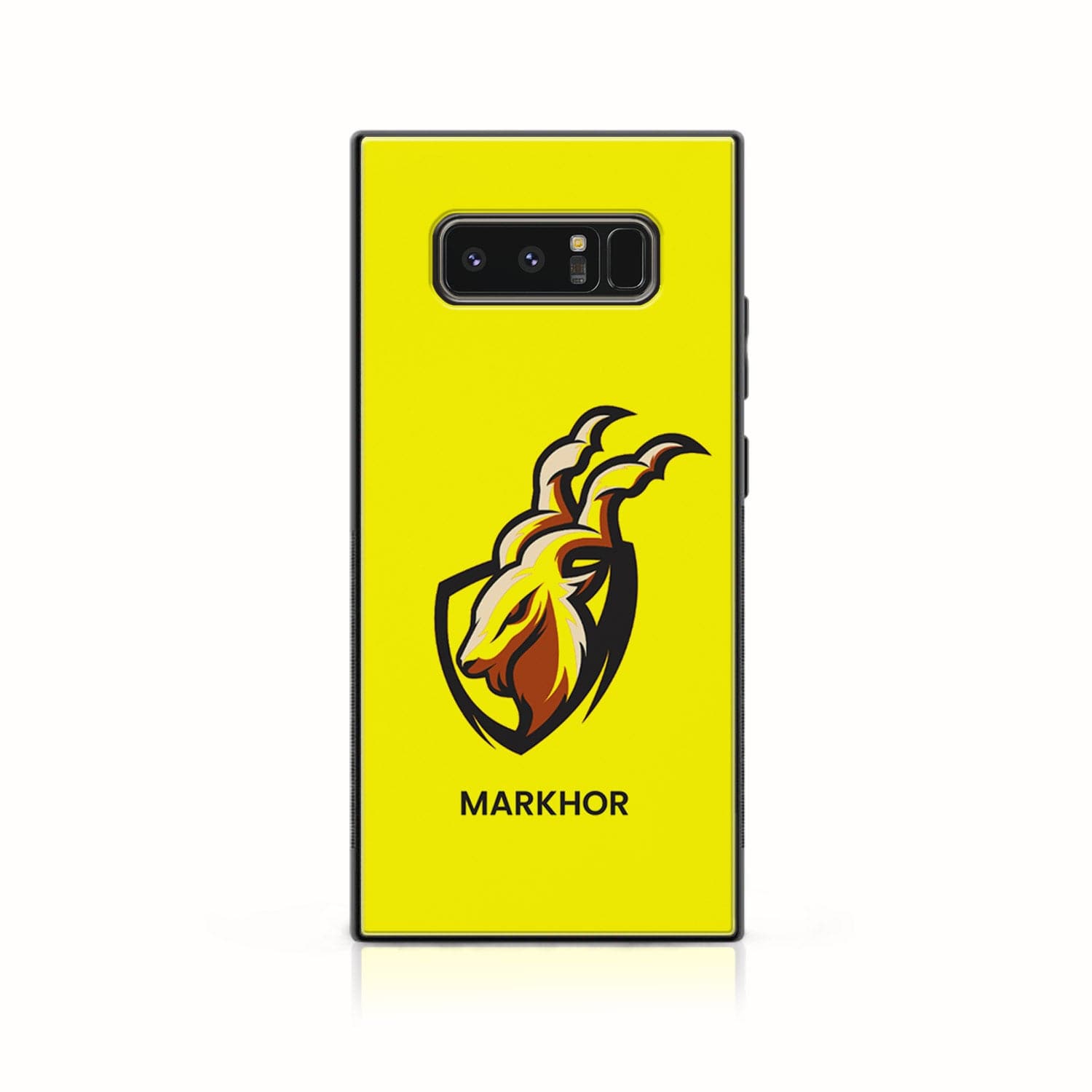 Galaxy Note 8 - Markhor Series - Premium Printed Glass soft Bumper shock Proof Case
