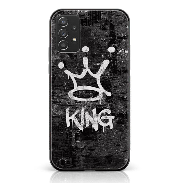 Samsung Galaxy A33 - King V 2.0 Design 8 - Premium Printed Glass soft Bumper shock Proof Case CS-21439